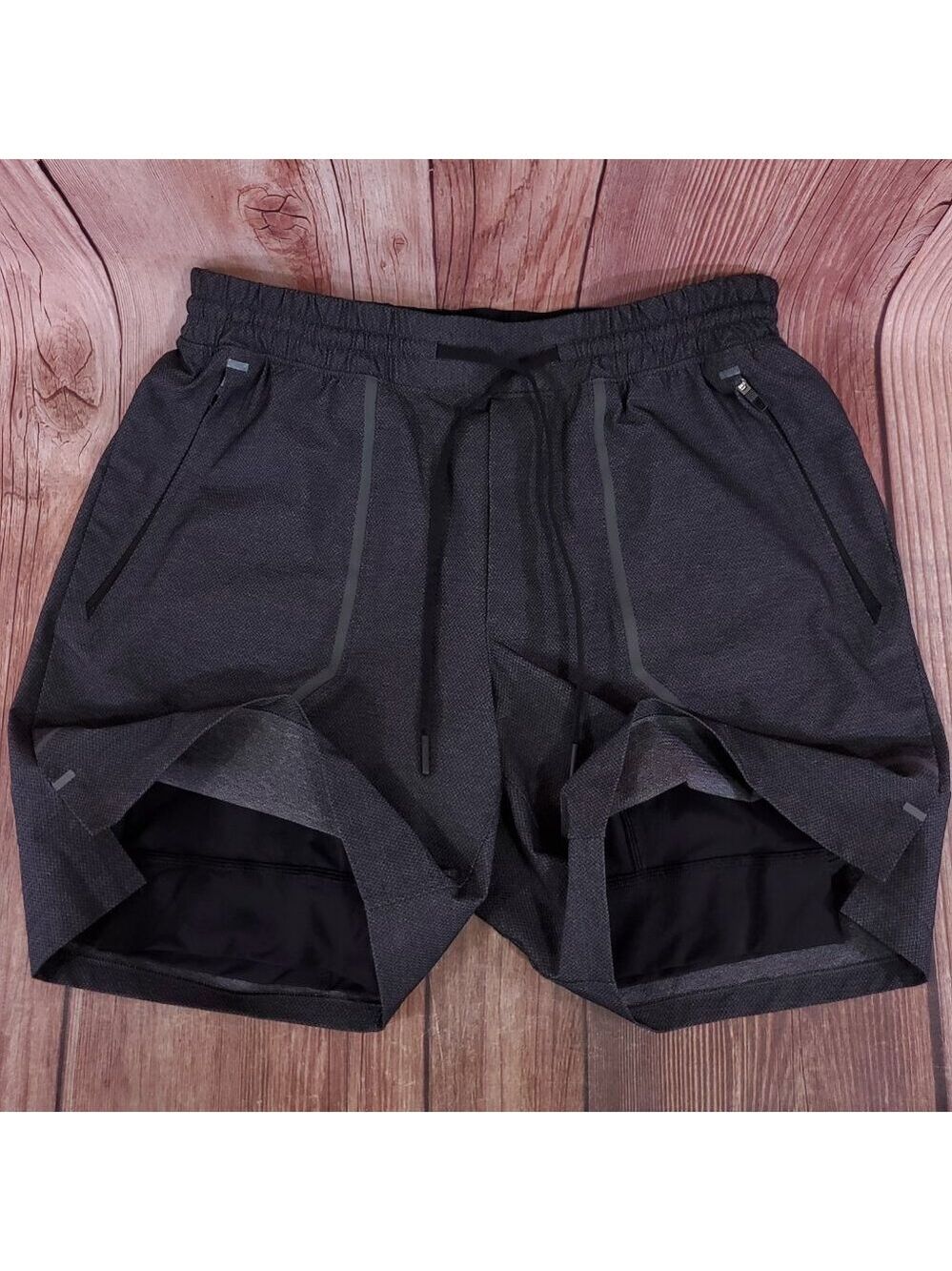 Lululemon Mens Medium LTT Short Elite Lined Athletic Athleisure Performance Gray - Picture 2 of 13